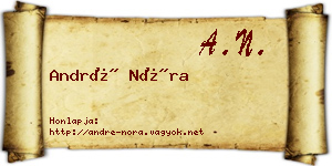 André Nóra névjegykártya